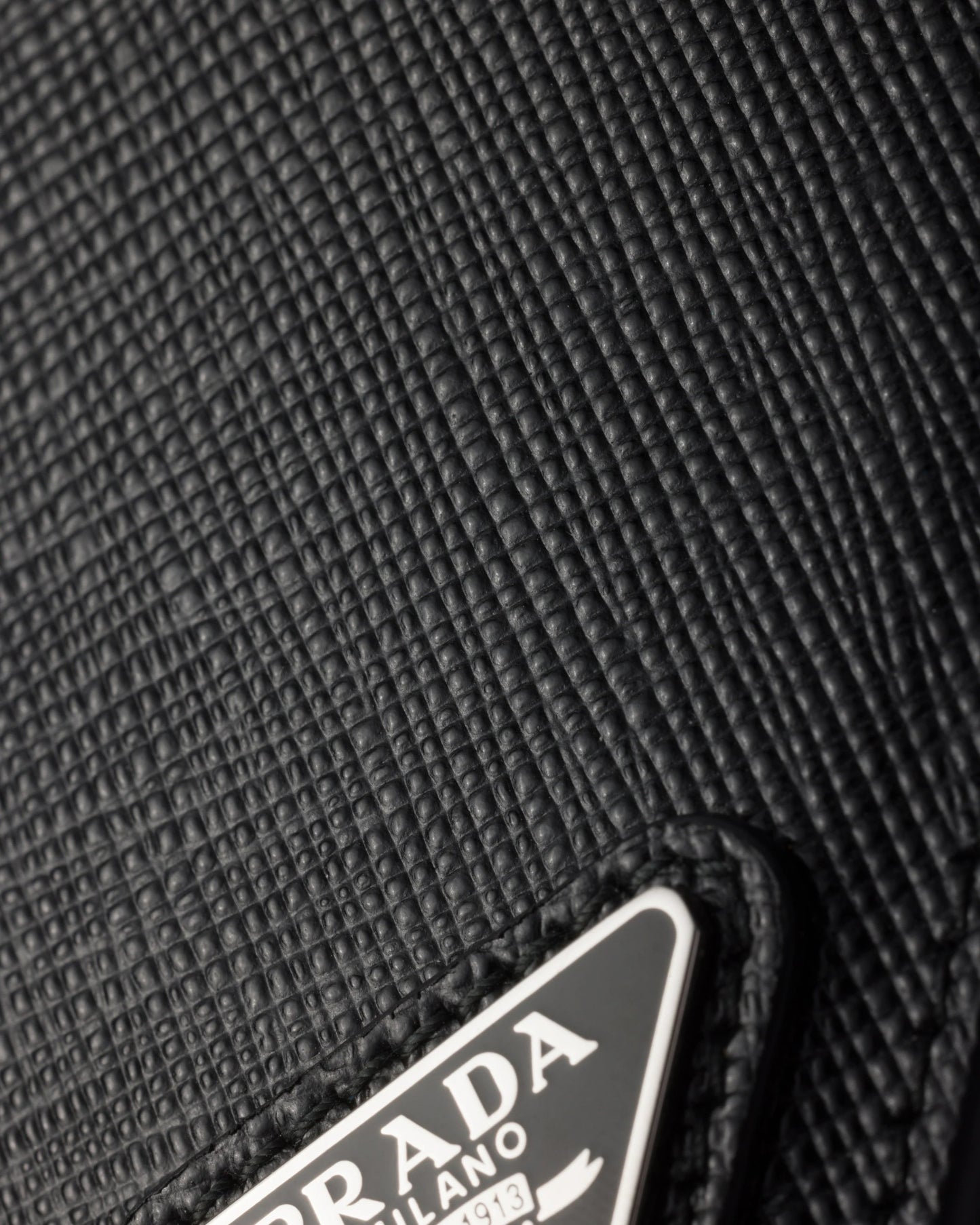 Saffiano leather badge holder