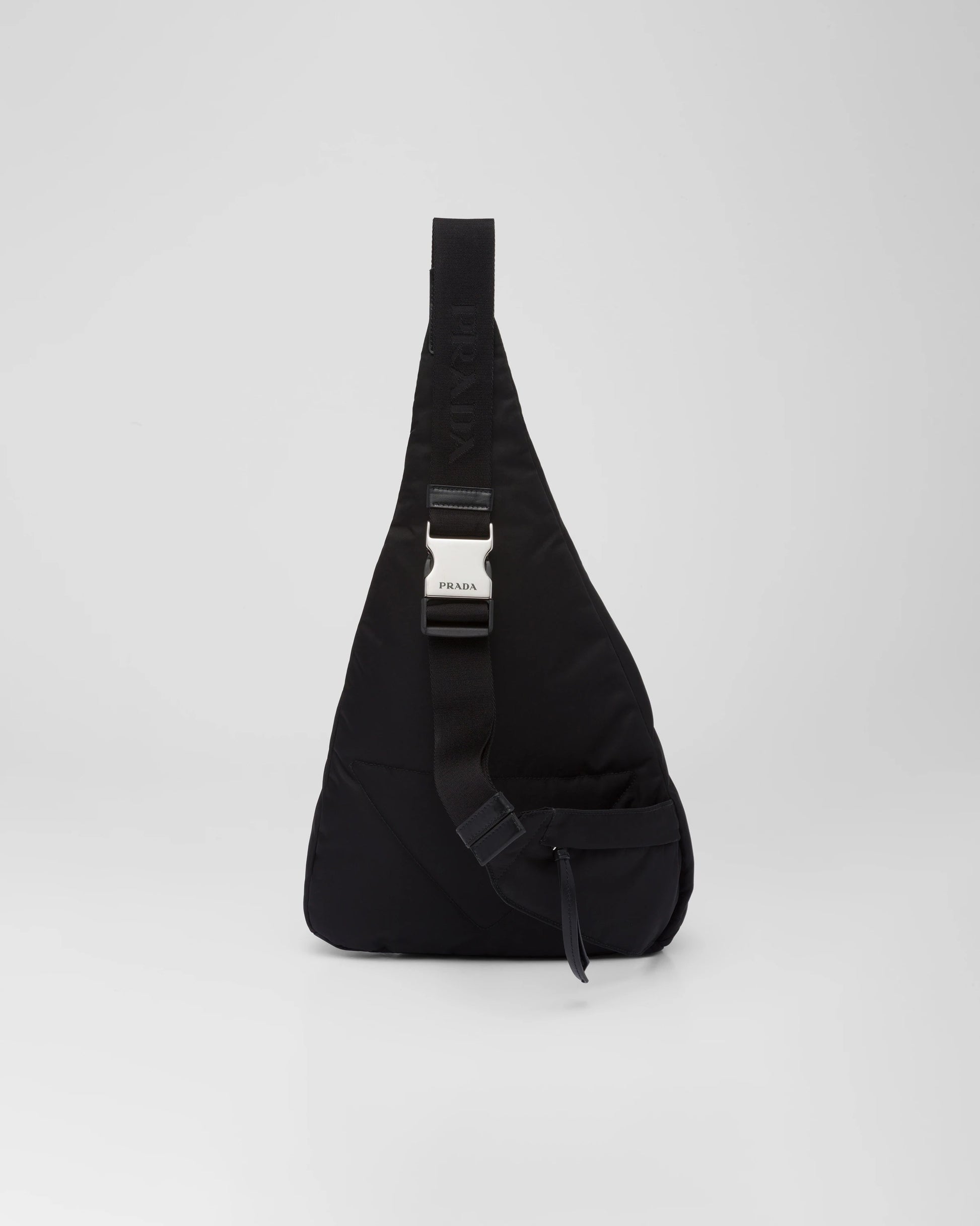 Re-Nylon and leather backpack