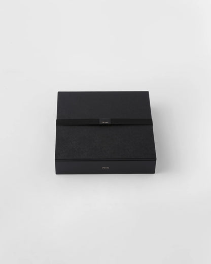 Saffiano leather chess set
