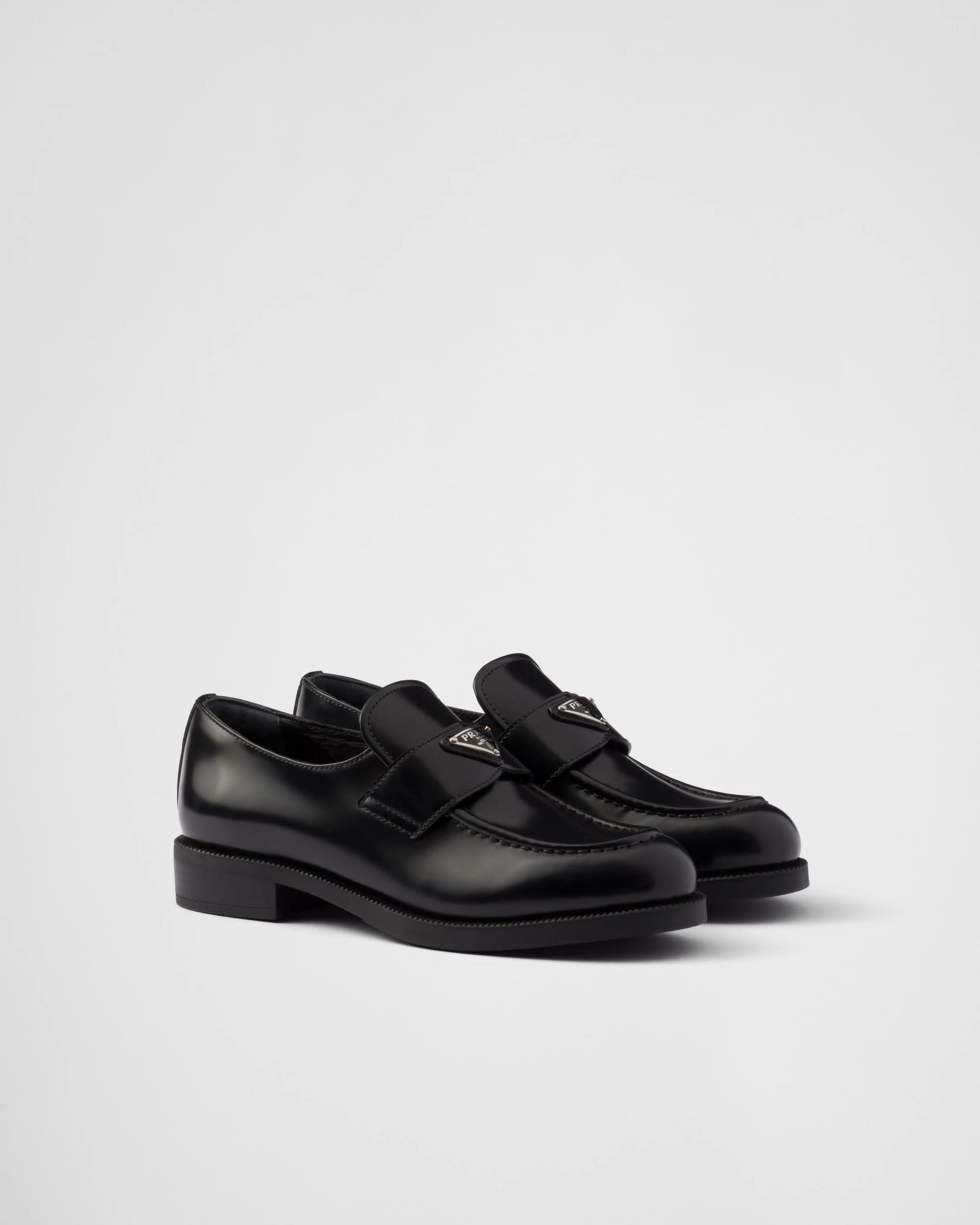 Brushed leather loafers