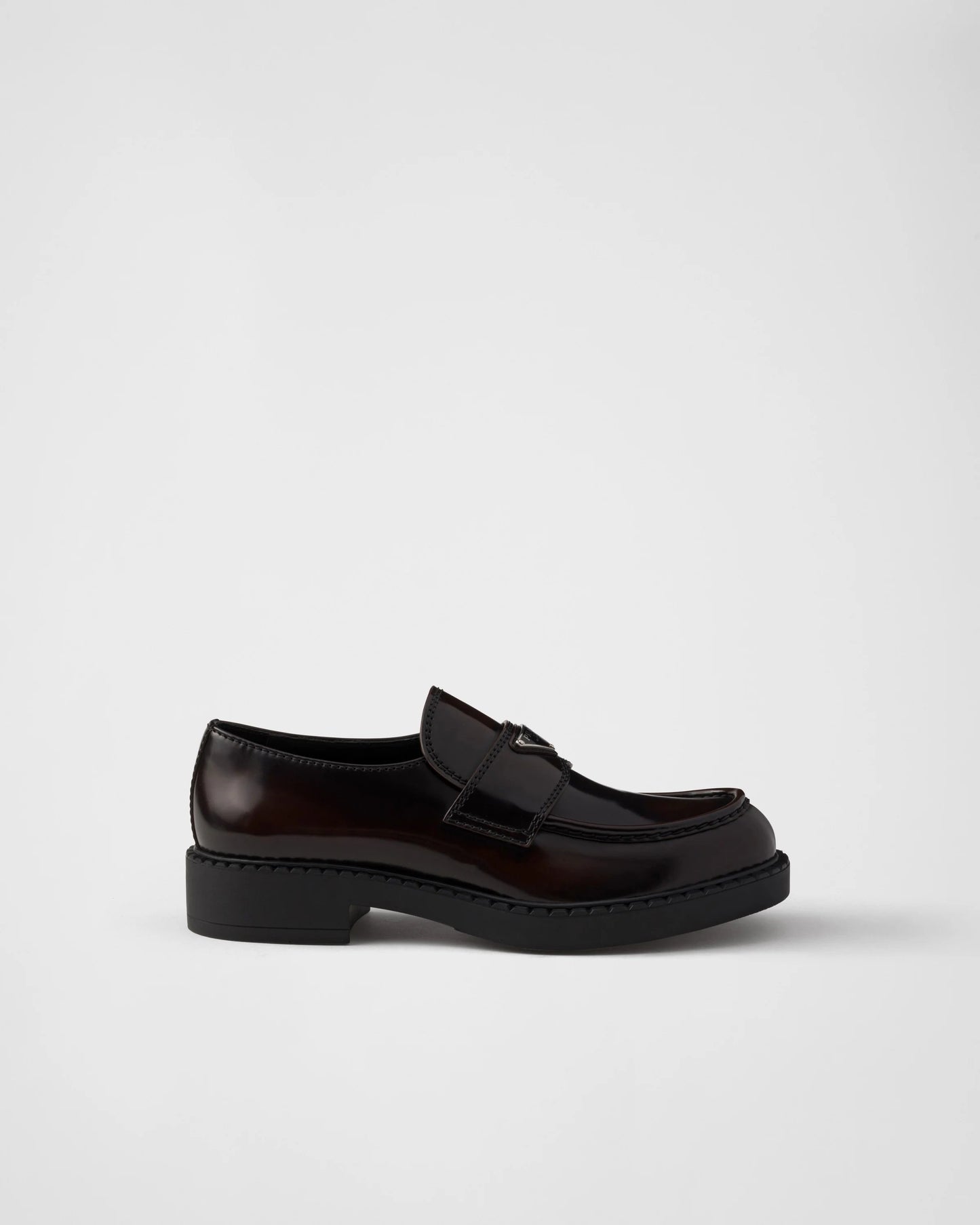 Chocolate brushed leather loafers