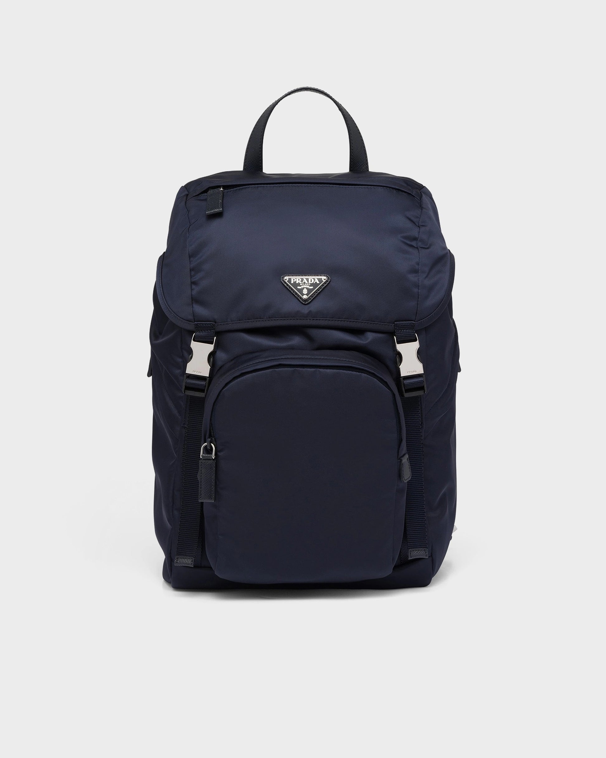 Re-Nylon and Saffiano leather backpack