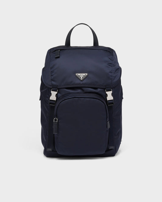 Re-Nylon and Saffiano leather backpack