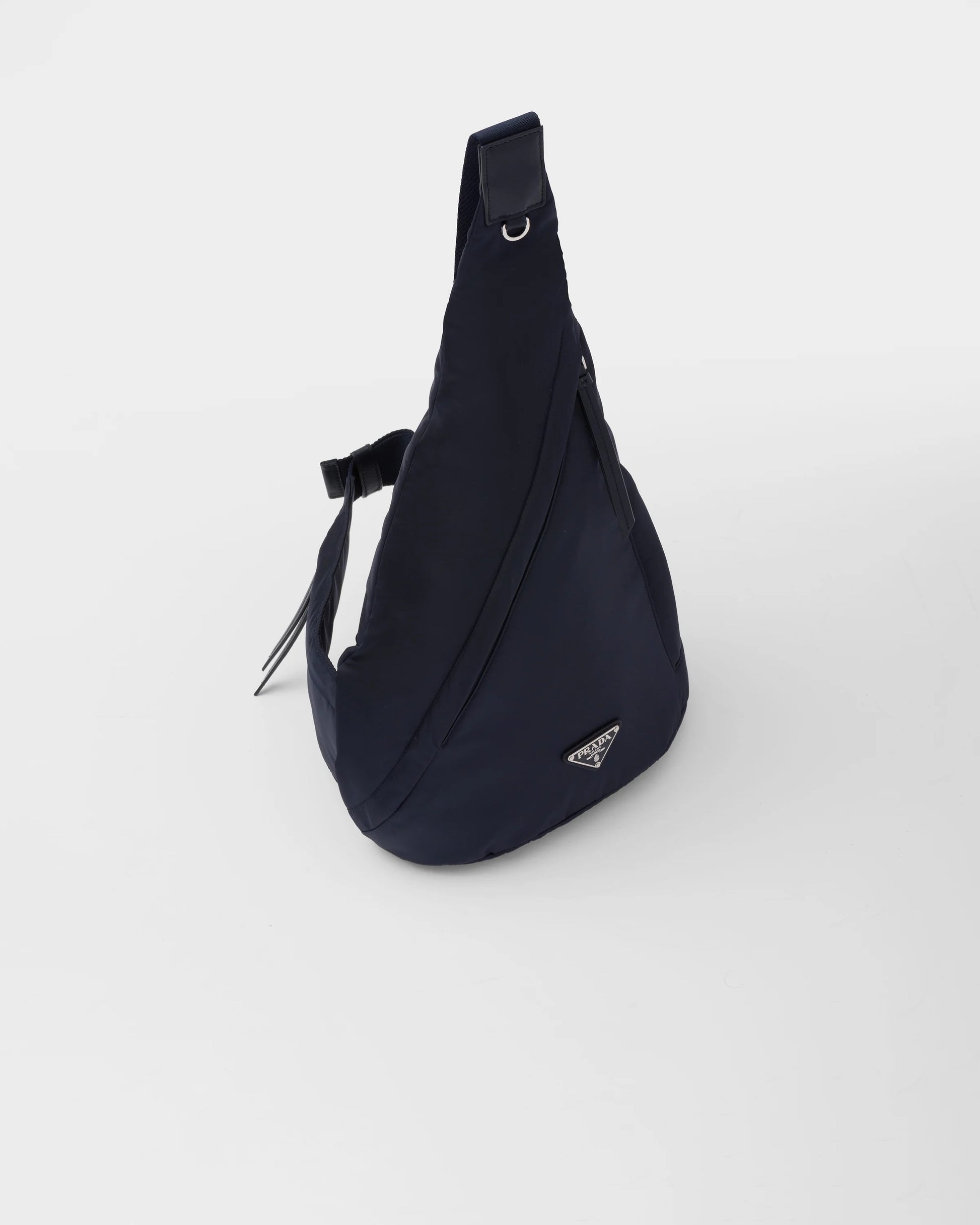 Re-Nylon and leather backpack