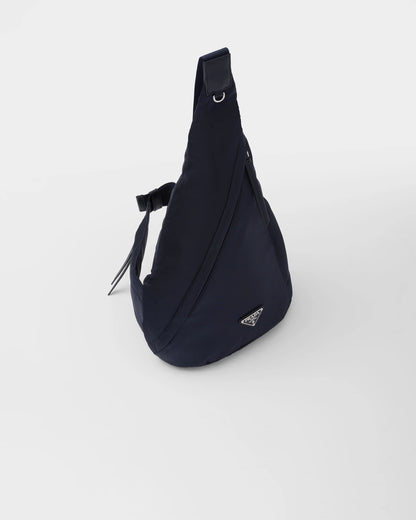 Re-Nylon and leather backpack