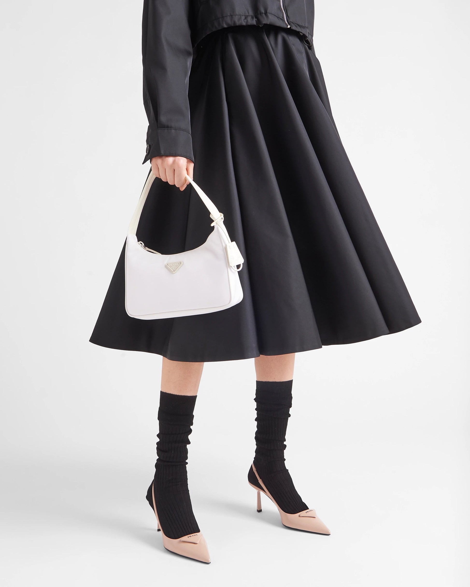 Brushed leather slingback pumps