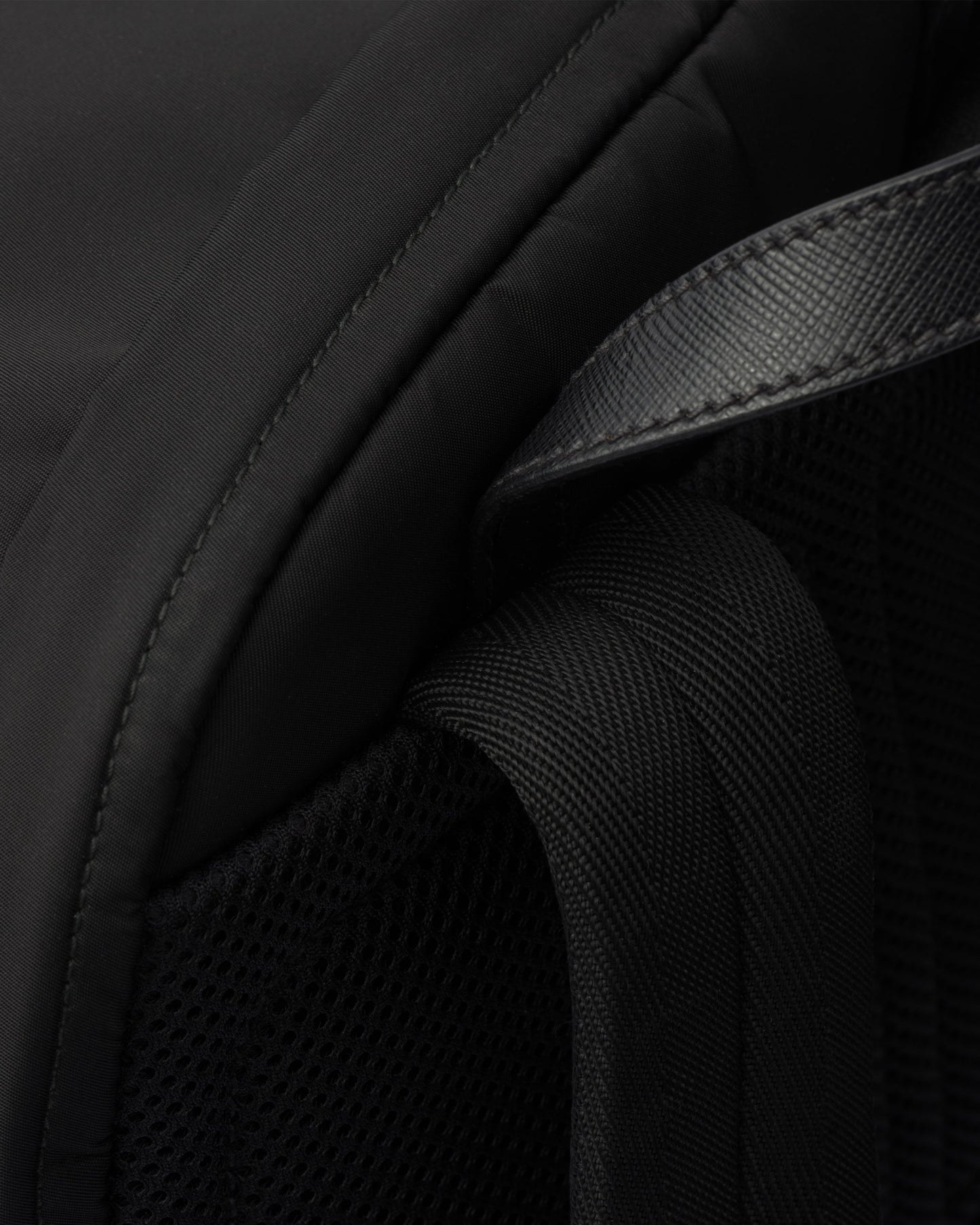 Re-Nylon and Saffiano leather backpack