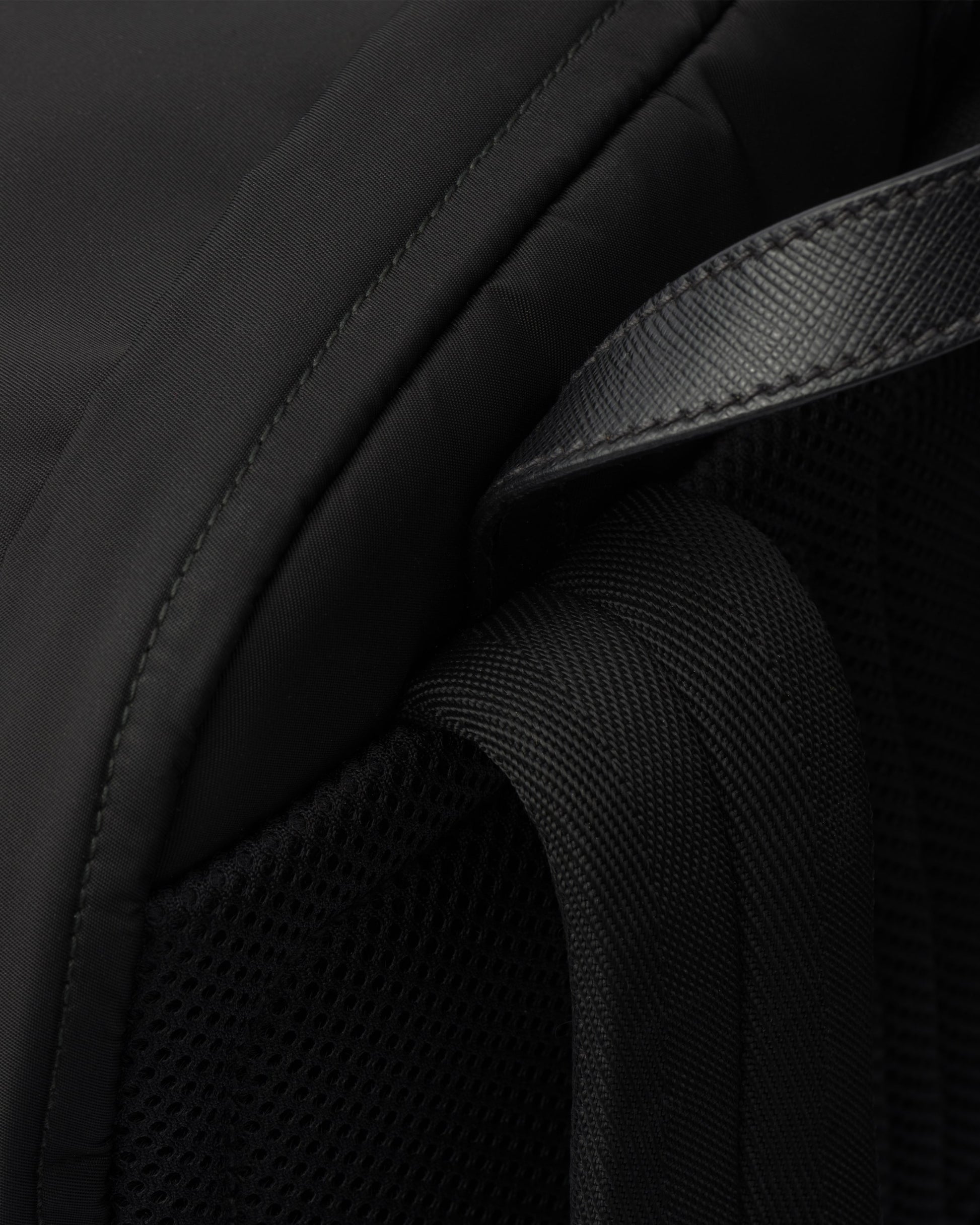Re-Nylon and Saffiano leather backpack