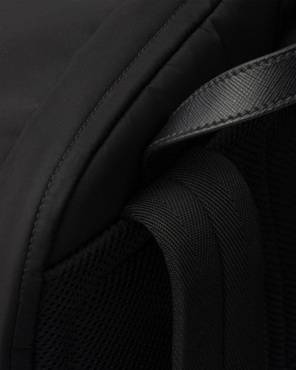 Re-Nylon and Saffiano leather backpack