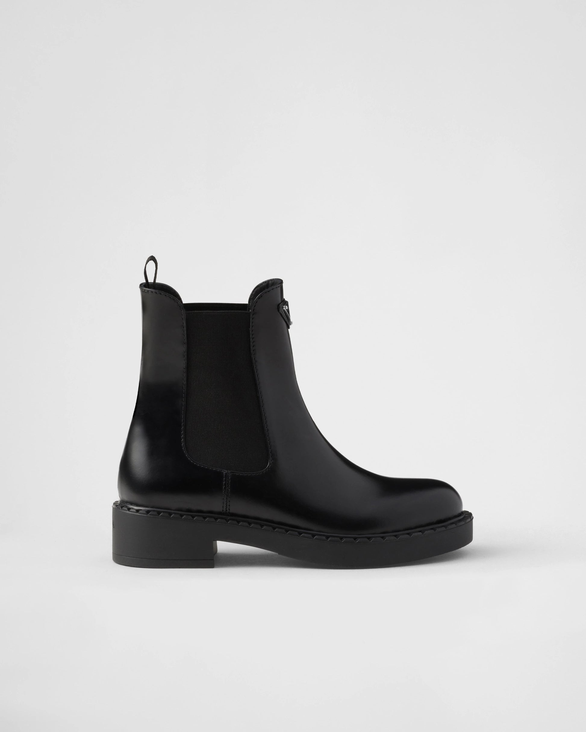 Chocolate brushed leather Chelsea booties
