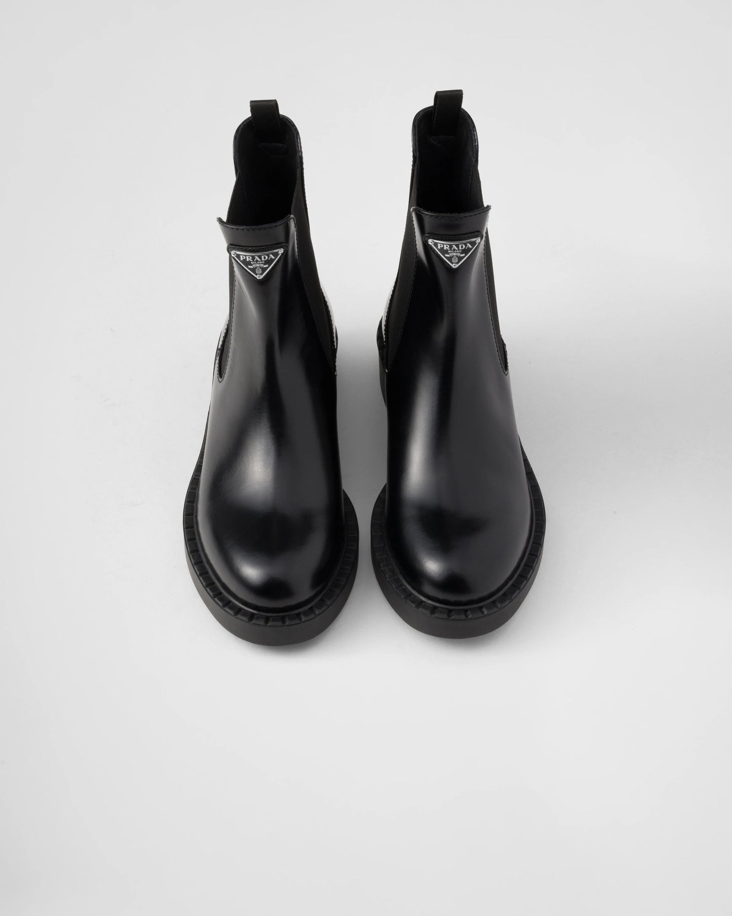 Chocolate brushed leather Chelsea booties