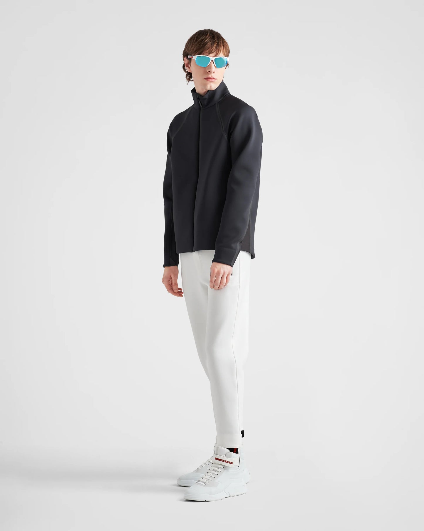 Recycled double jersey zip-up jacket