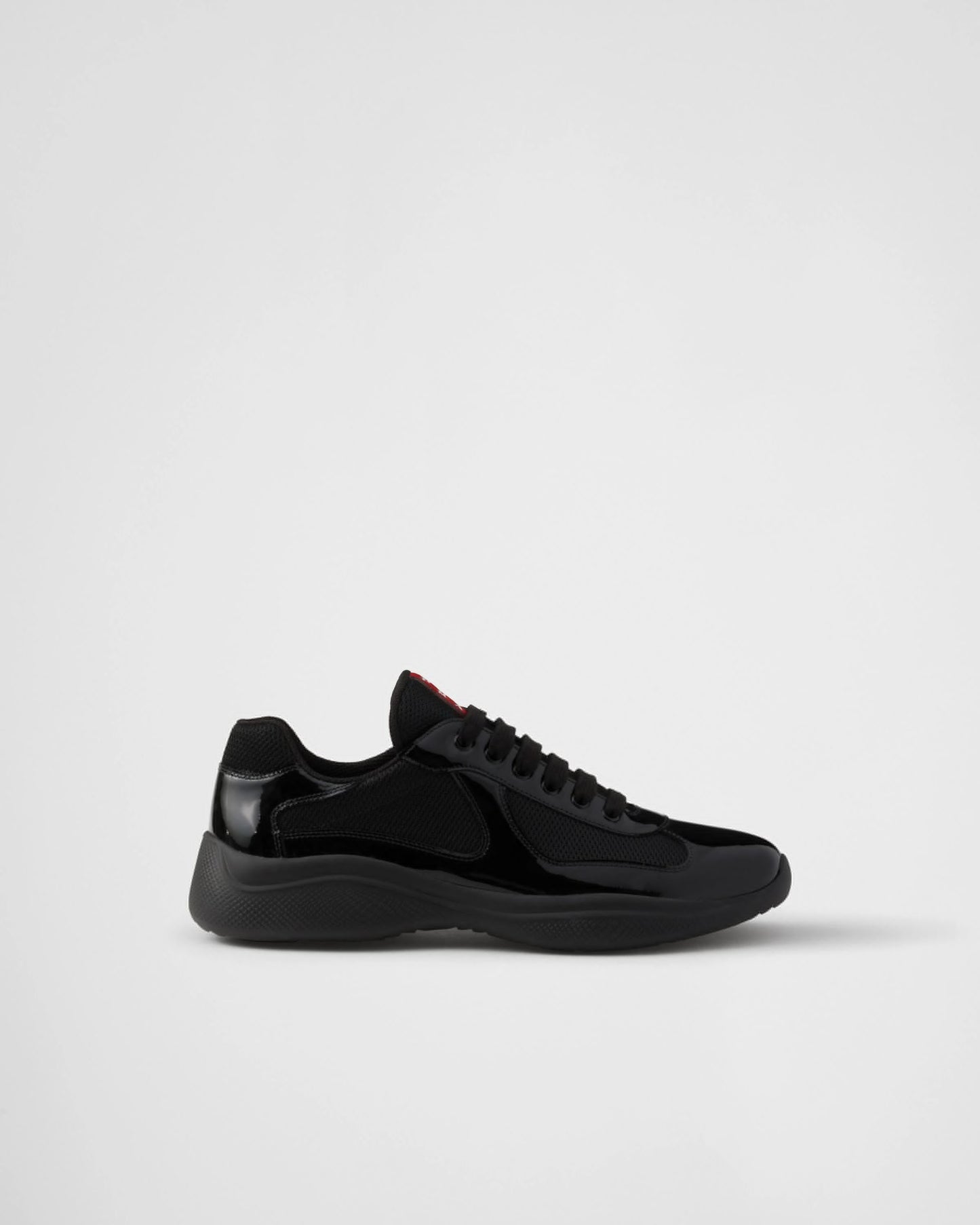 Patent leather and technical fabric Prada America's Cup sneakers