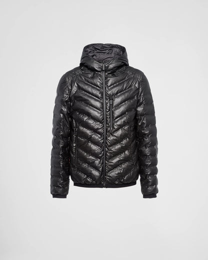 Light Re-Nylon Hooded Puffer Jacket