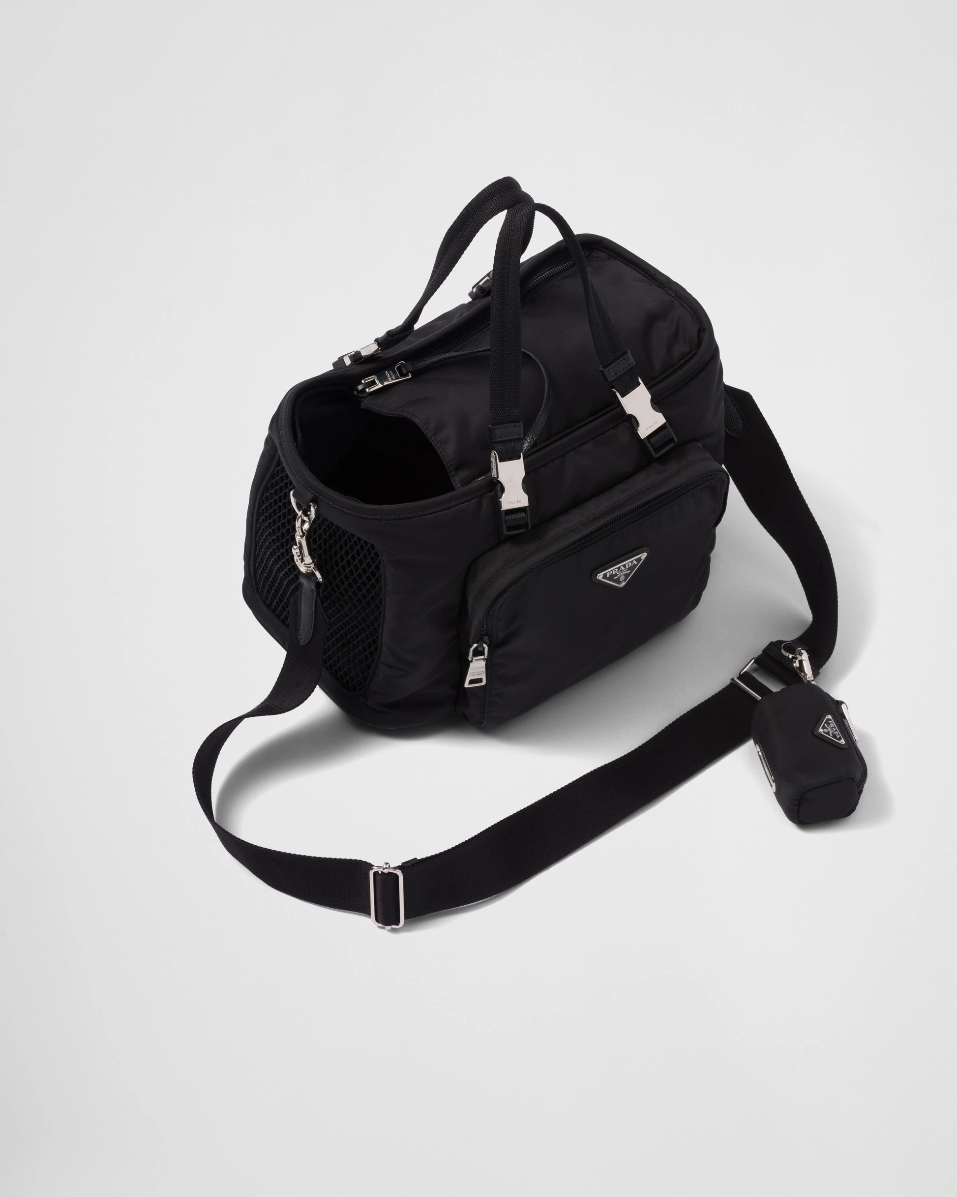 Re-Nylon and Saffiano leather pet bag