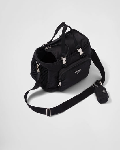 Re-Nylon and Saffiano leather pet bag