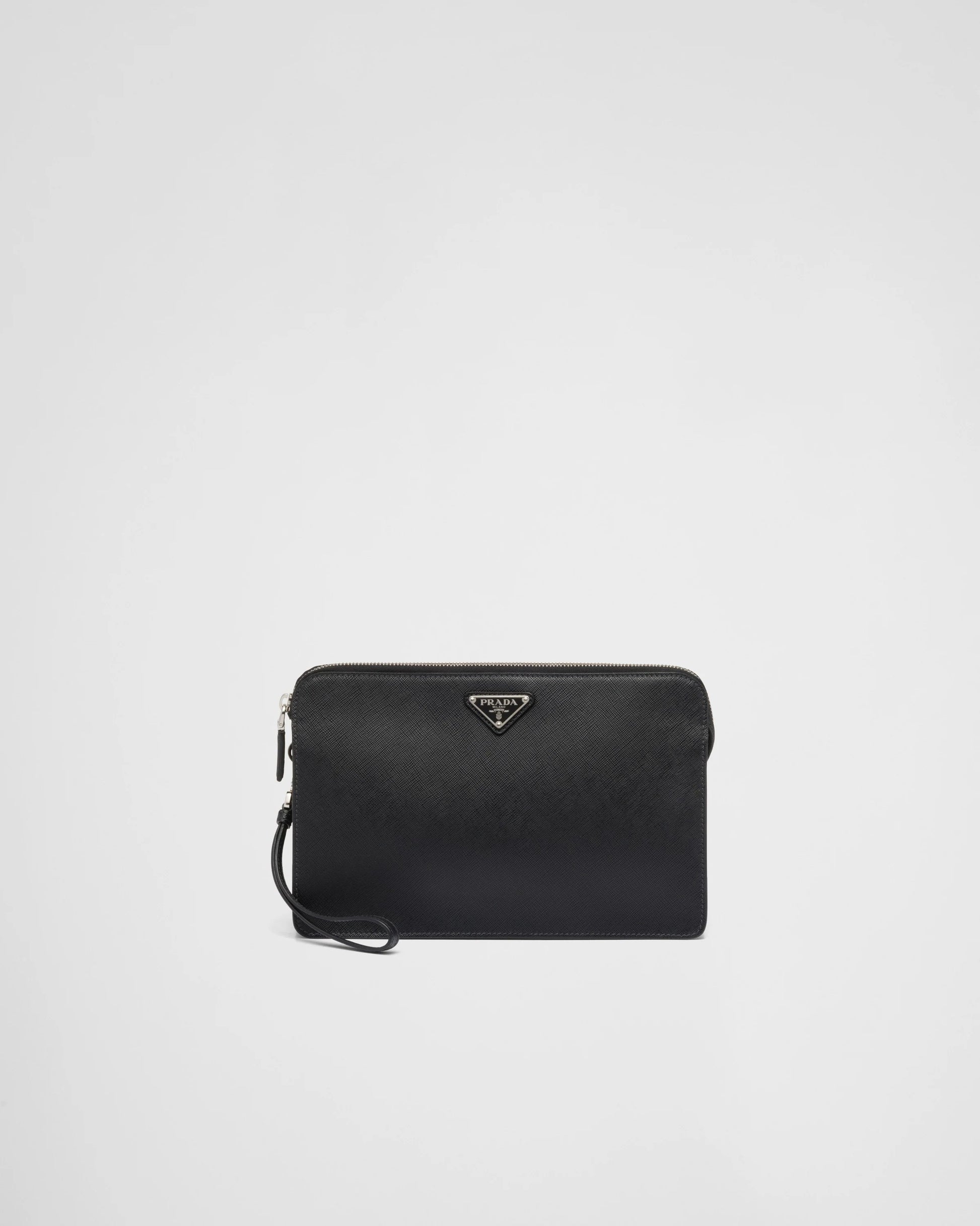 Saffiano leather pouch