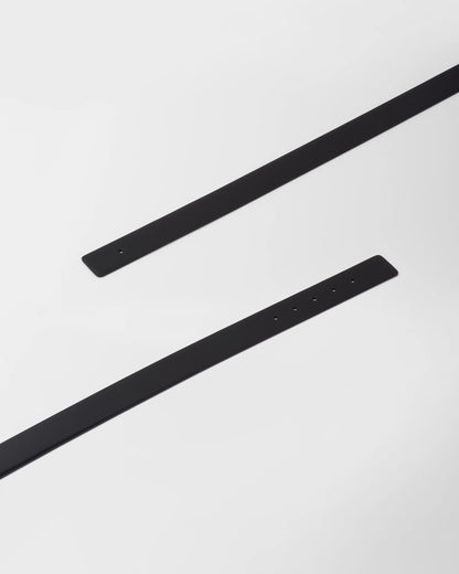 Brushed leather belt strap