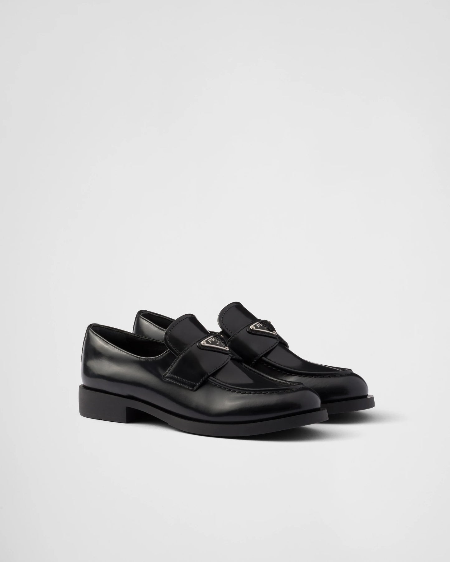 Brushed leather loafers
