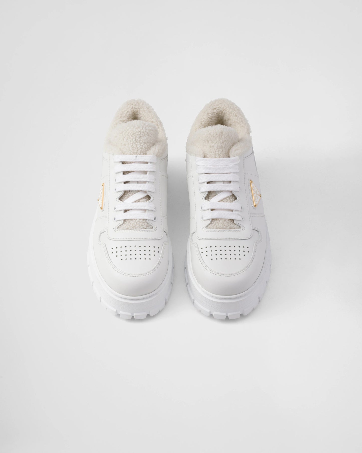 Leather laced sneakers
