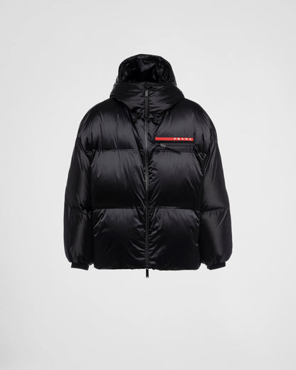 Oversized technical Re-Nylon down jacket