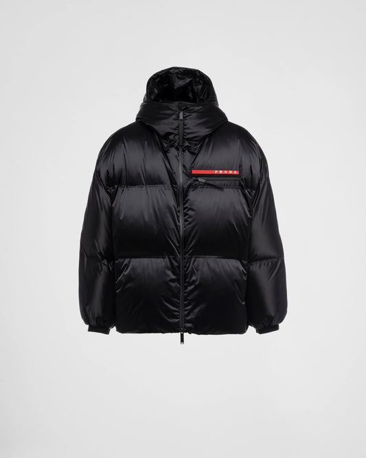 Oversized technical Re-Nylon down jacket