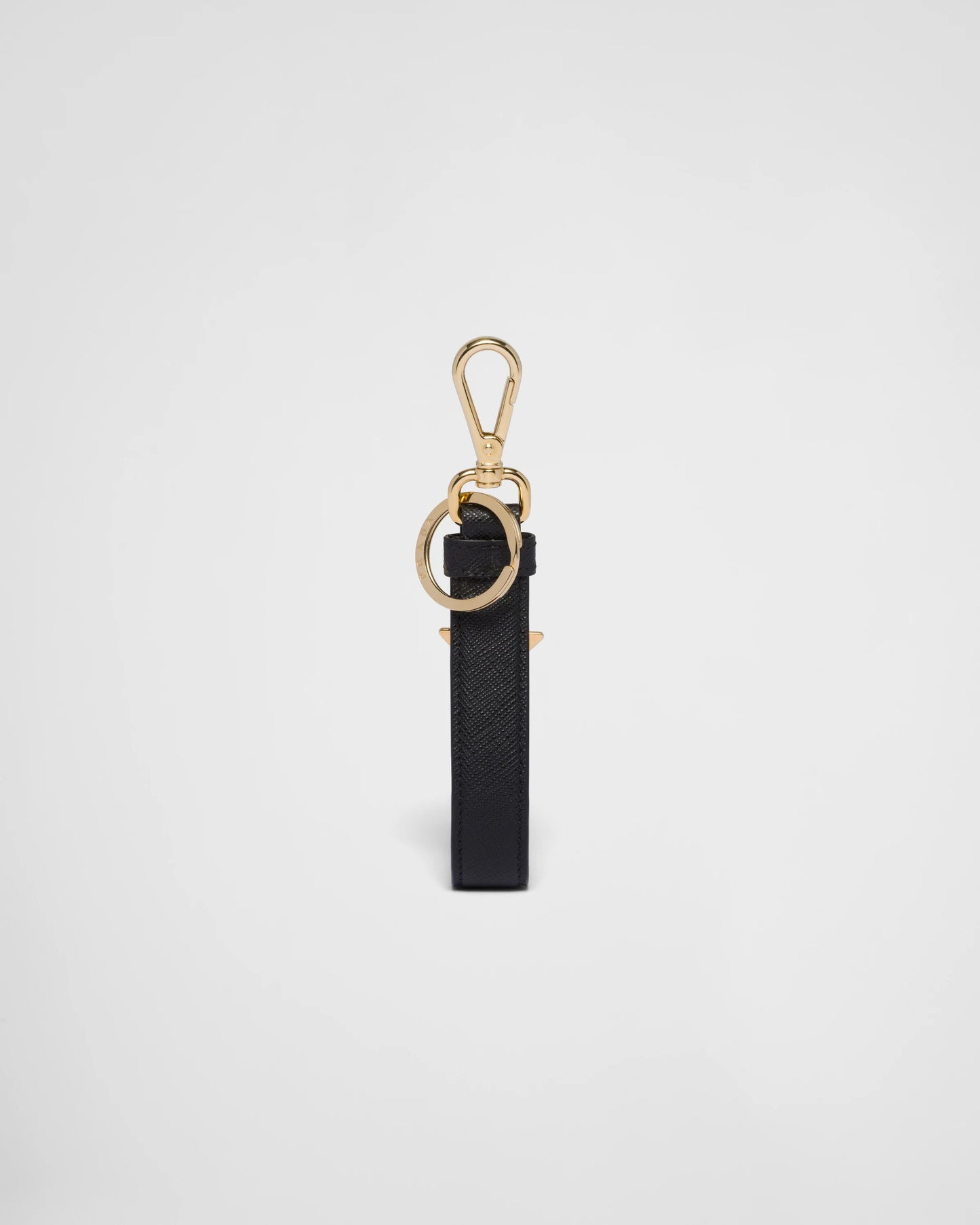 Saffiano leather keychain