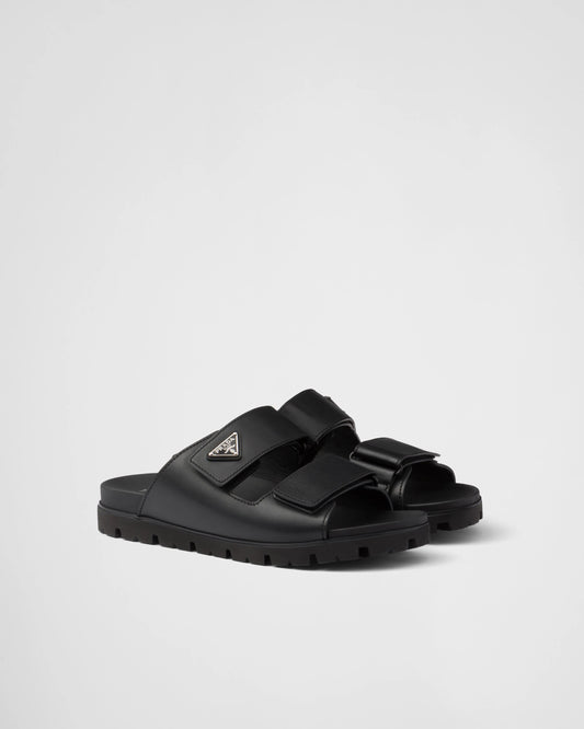 Leather strap sandals