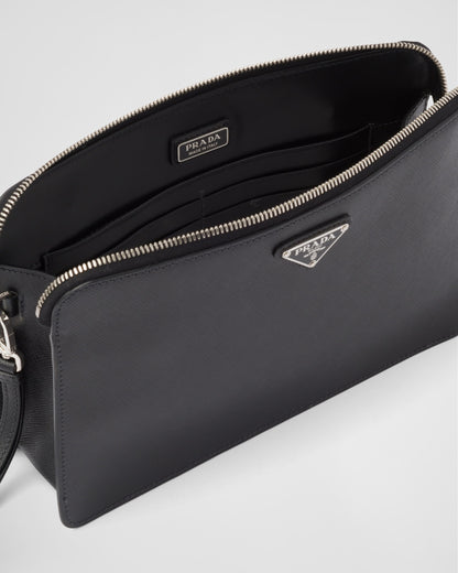 Saffiano leather pouch