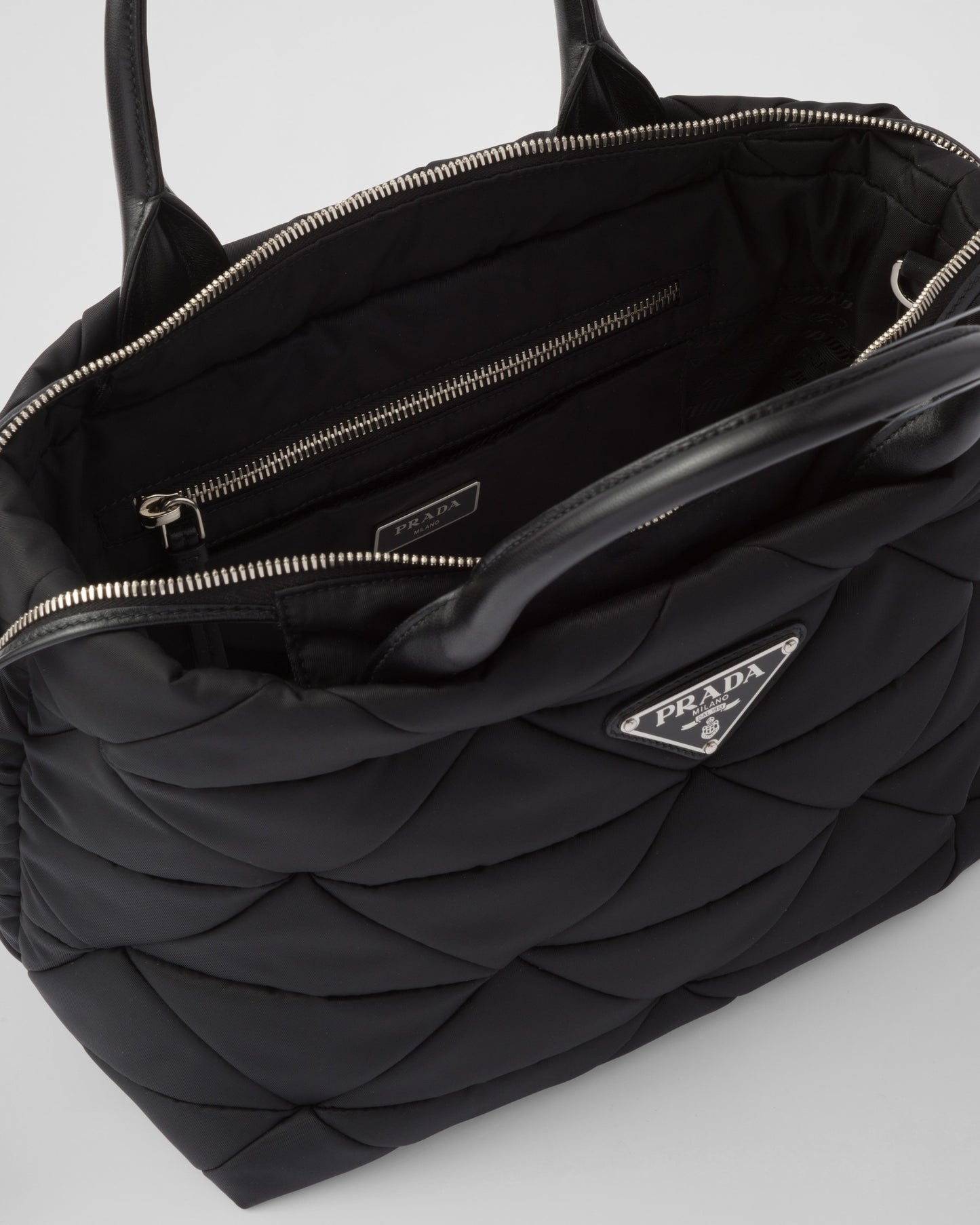 Small Re-Nylon padded tote bag