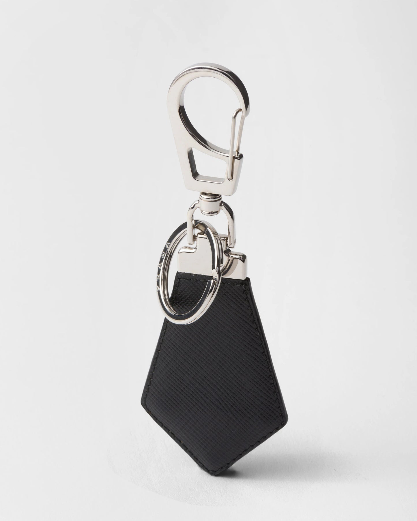 Saffiano leather keychain