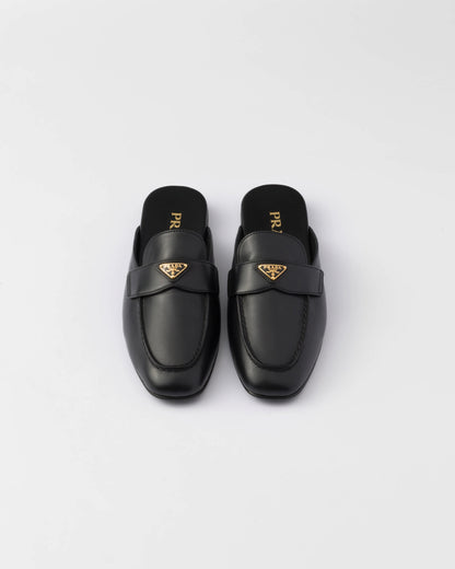 Leather slippers