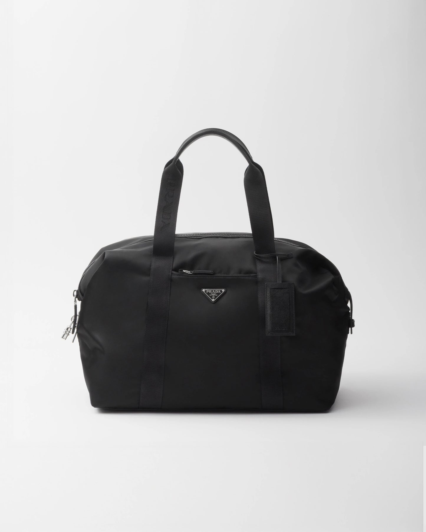 Re-Nylon and Saffiano leather duffle bag