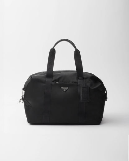 Re-Nylon and Saffiano leather duffle bag