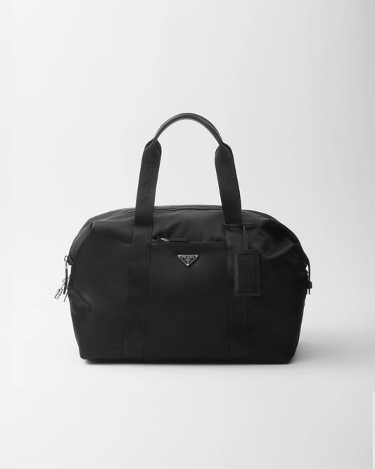 Re-Nylon and Saffiano leather duffle bag