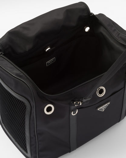 Re-Nylon and Saffiano leather pet bag