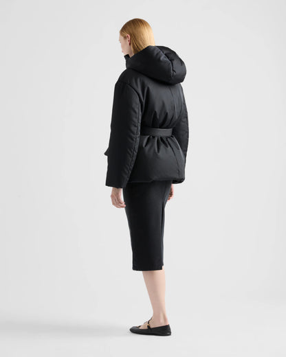 Re-Nylon hooded down jacket