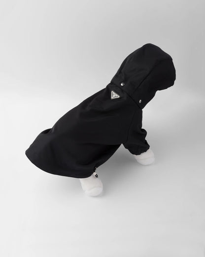 Re-Nylon dog raincoat with hood