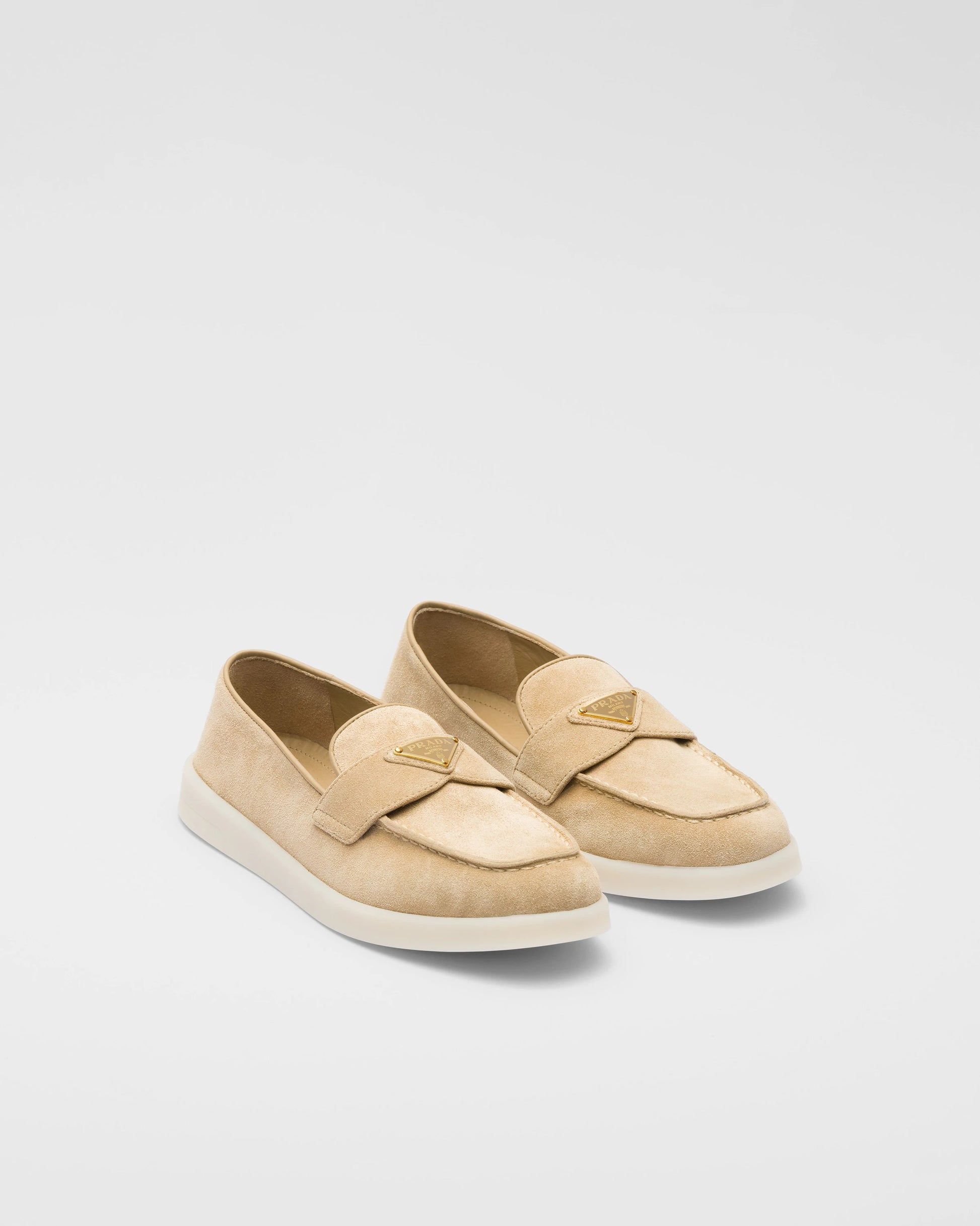 Suede leather loafers