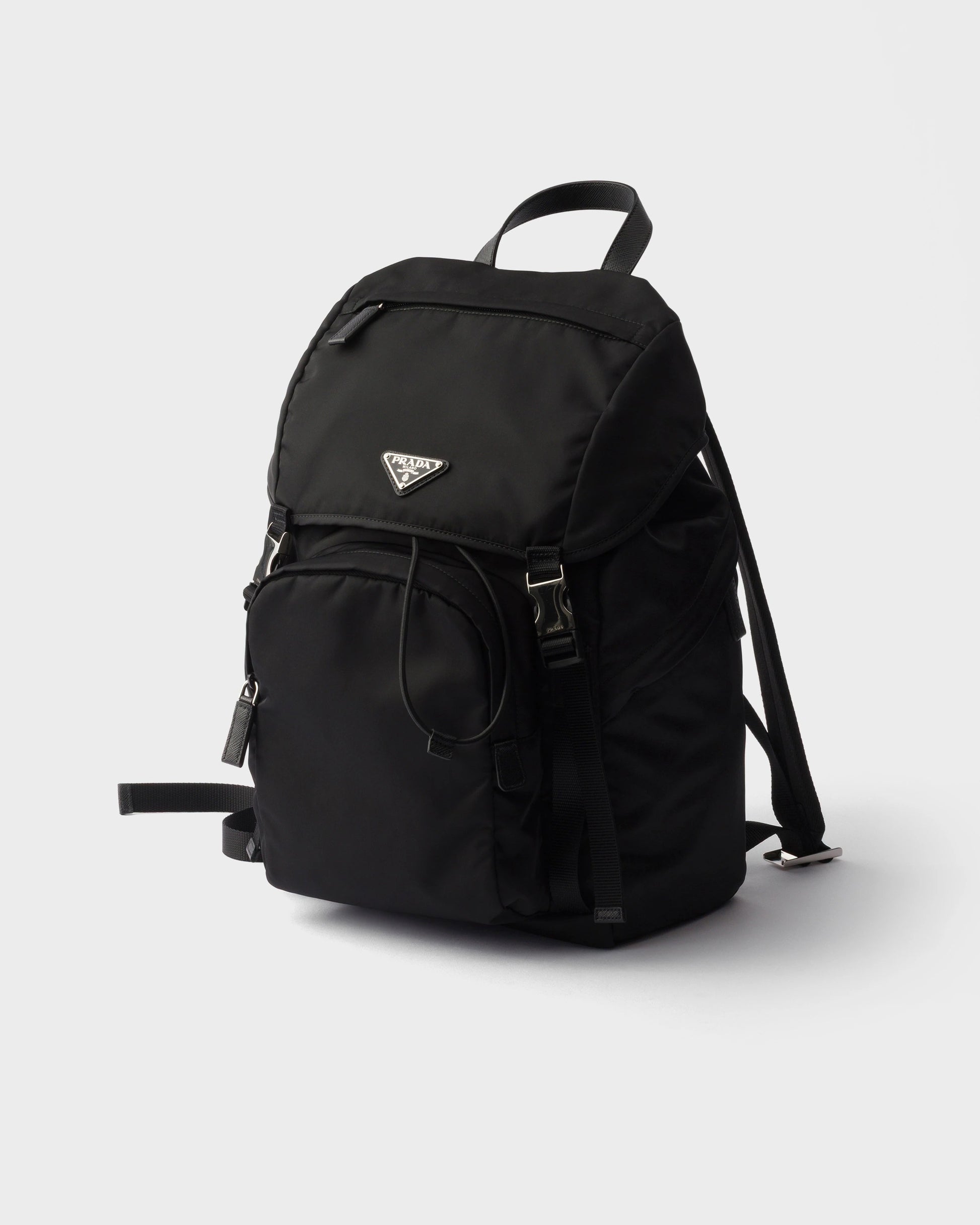 Re-Nylon and Saffiano leather backpack