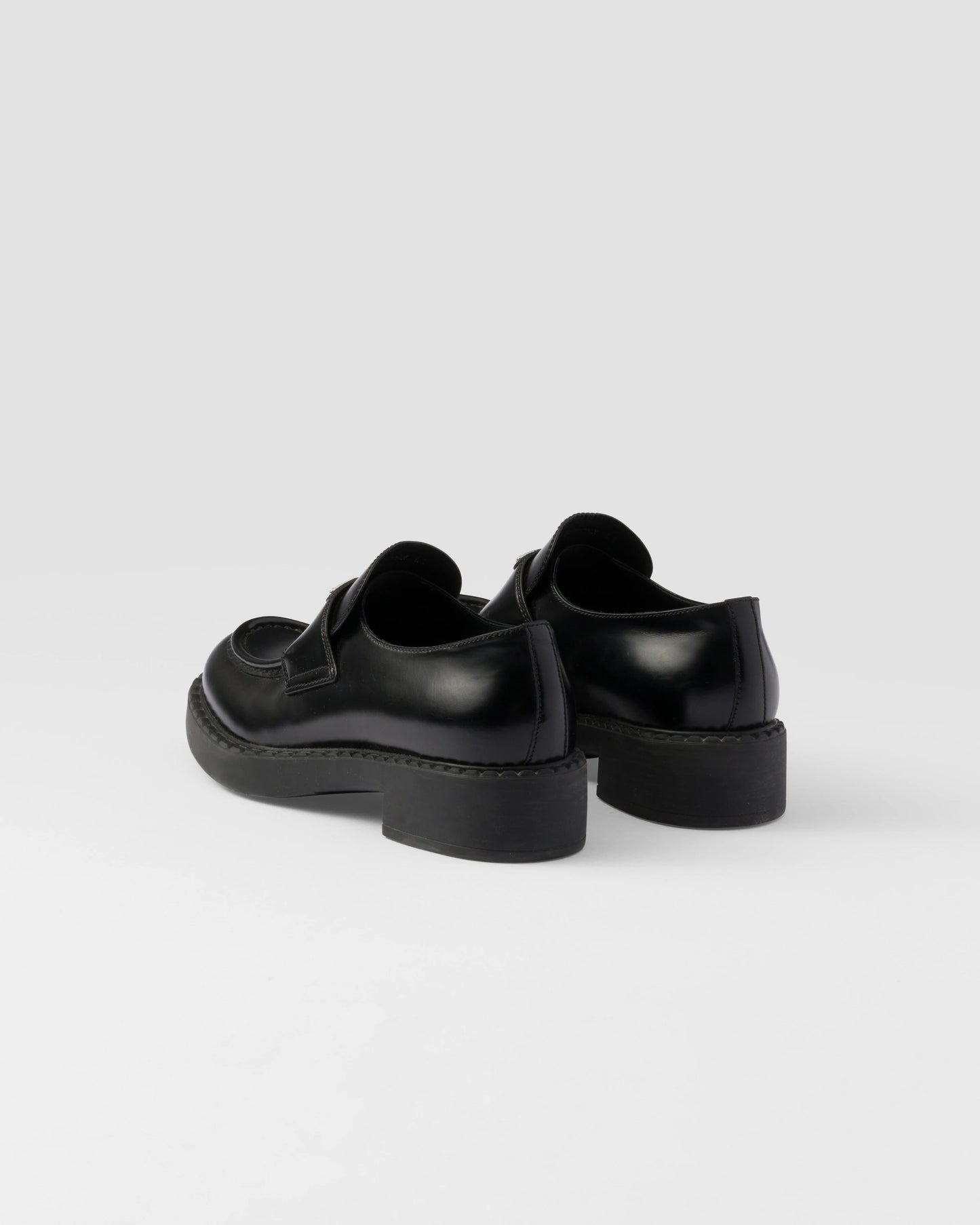 Chocolate brushed leather loafers