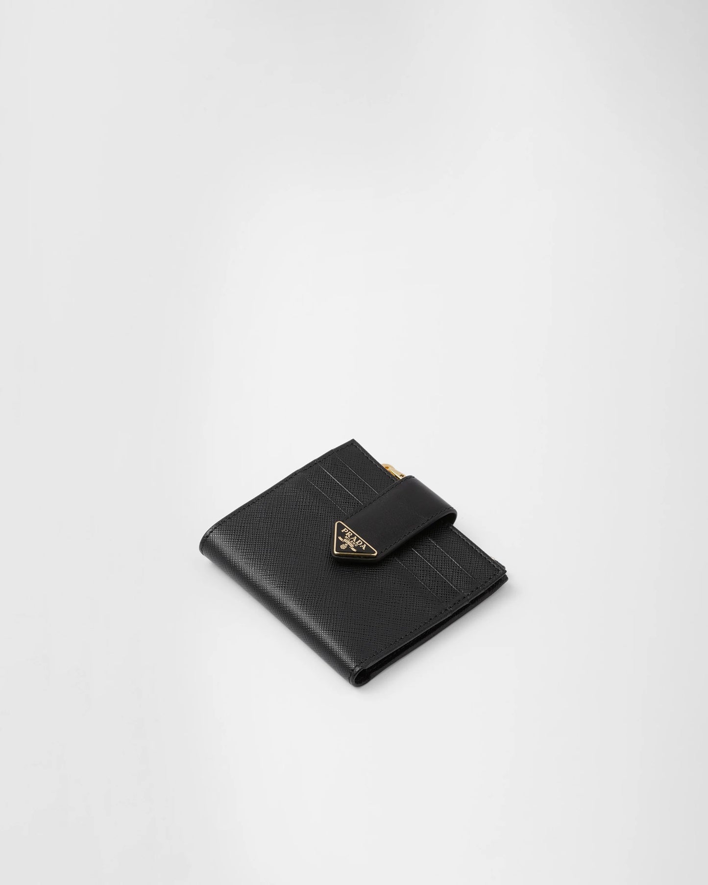 Small Saffiano and smooth leather wallet