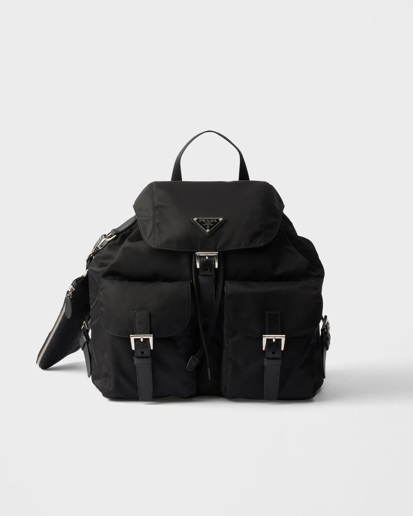 Medium Re-Nylon backpack with pouch