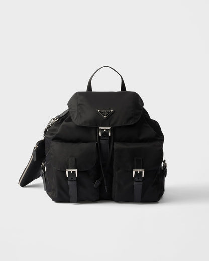 Medium Re-Nylon backpack with pouch