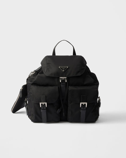 Medium Re-Nylon backpack with pouch