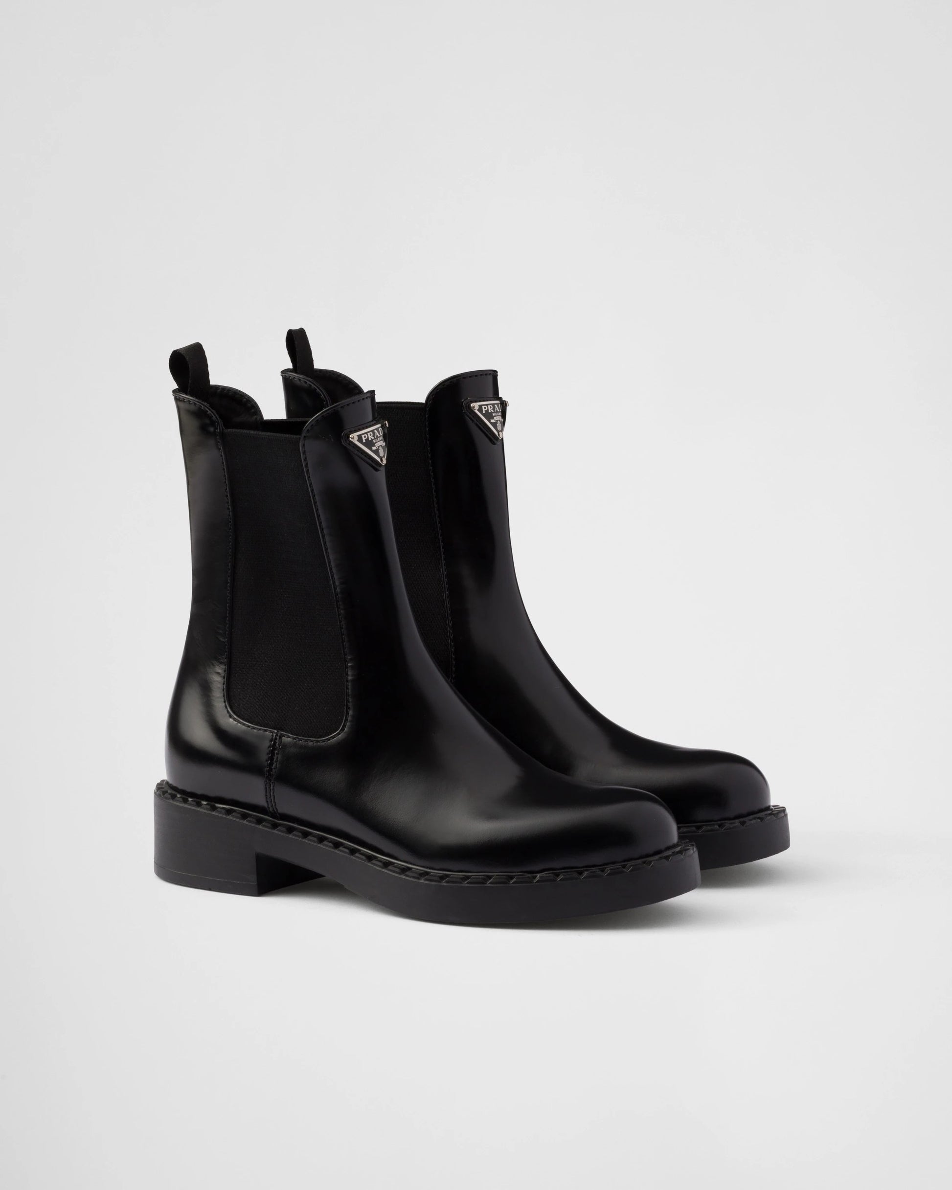 Chocolate brushed leather Chelsea boots