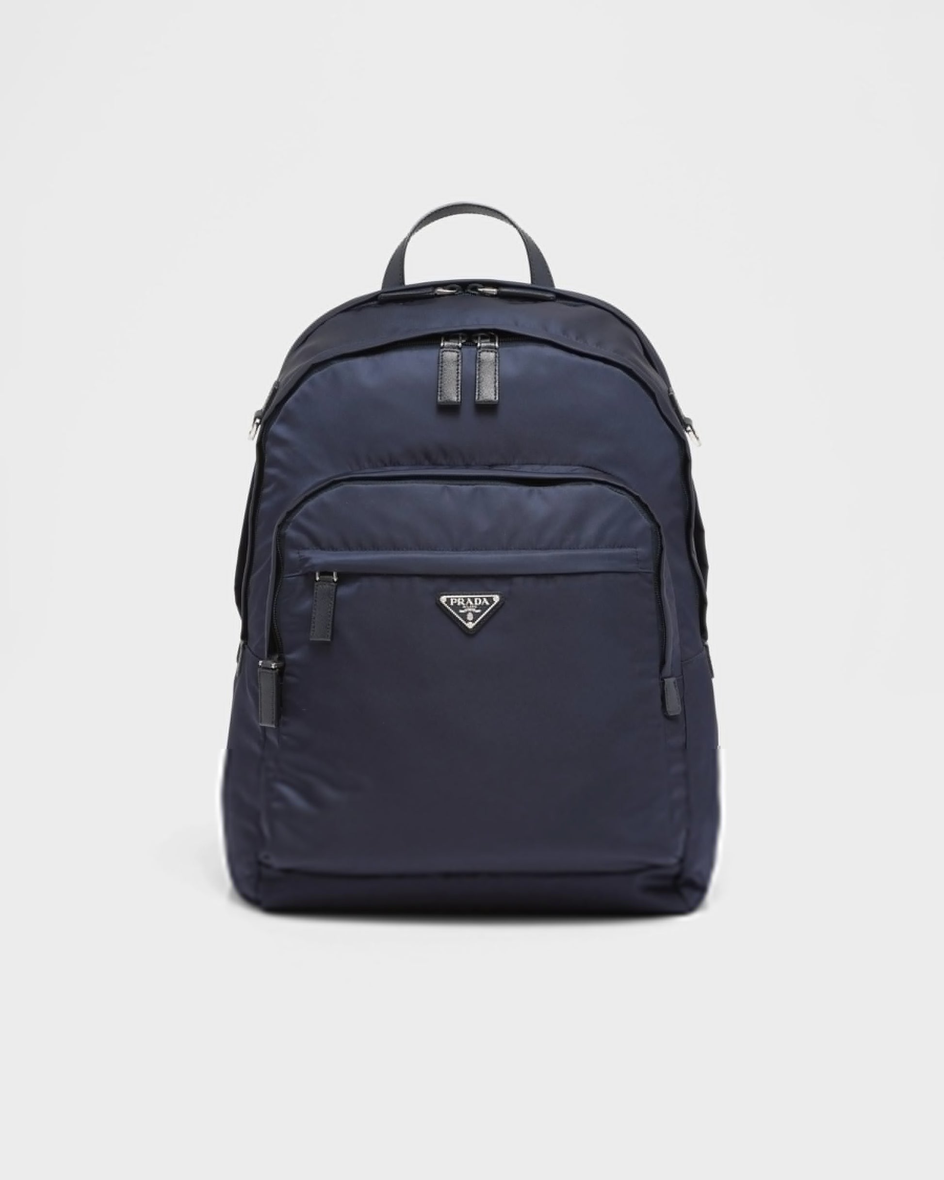 Re-Nylon and Saffiano leather backpack