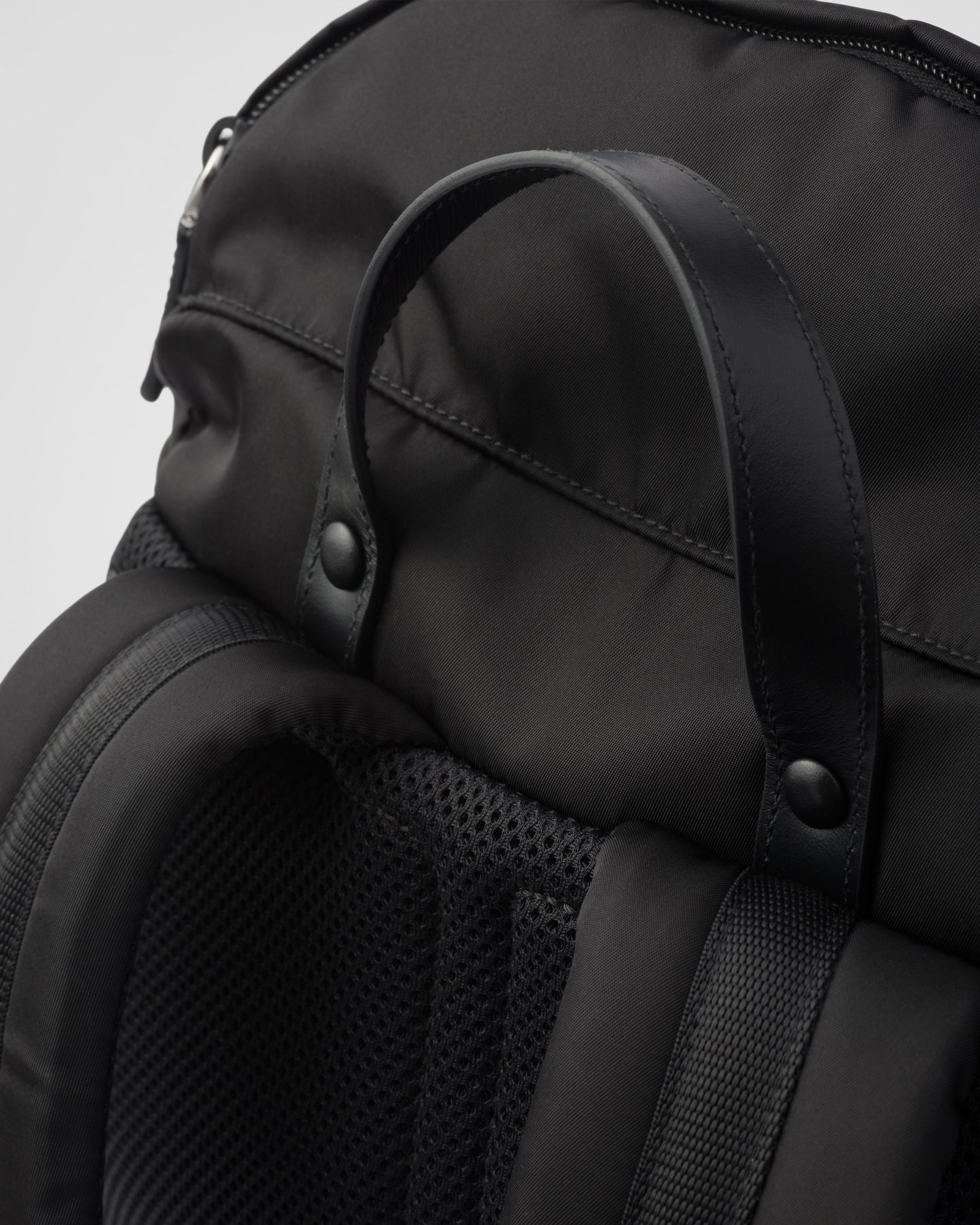 Re-Nylon and Saffiano leather backpack