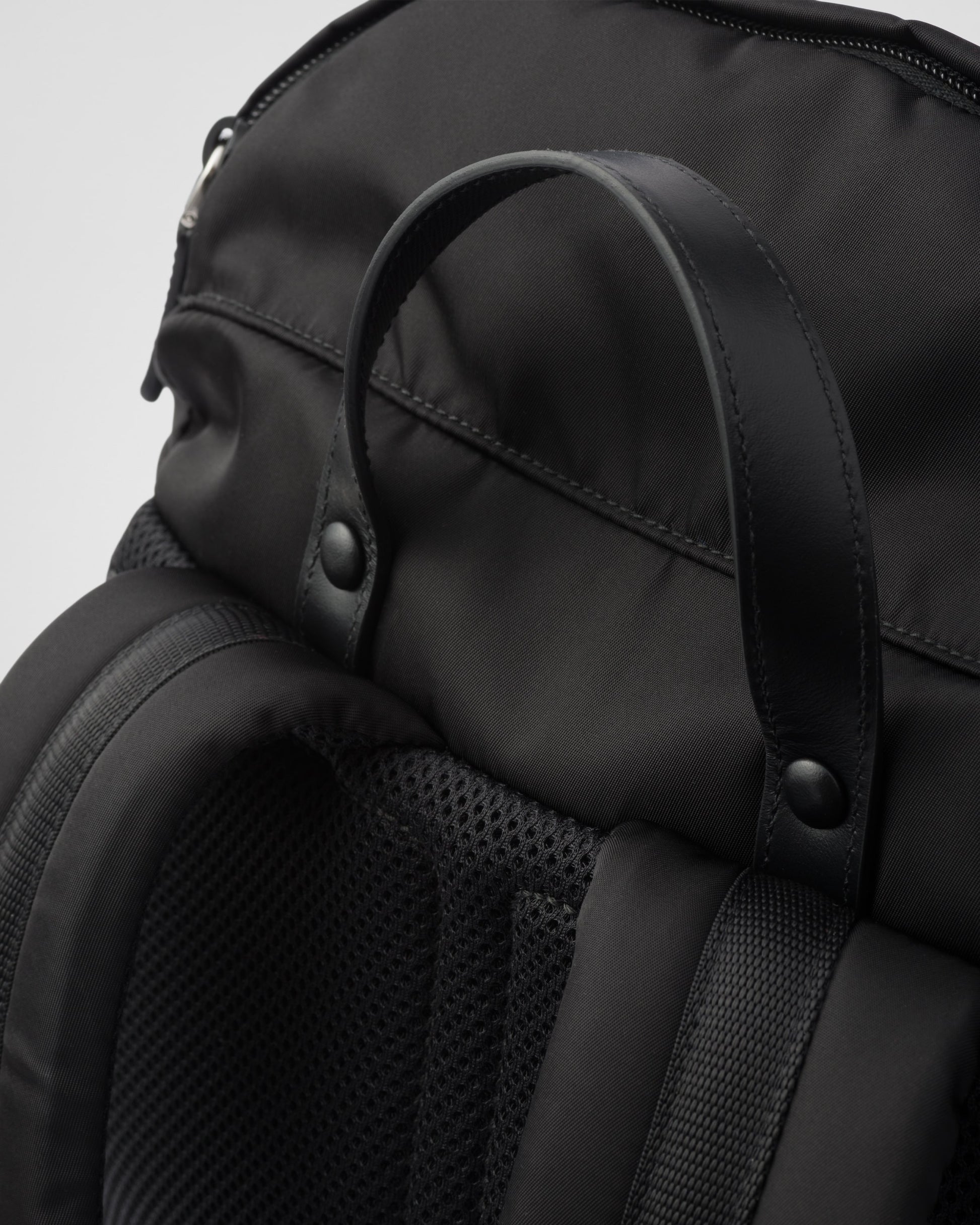 Re-Nylon and Saffiano leather backpack
