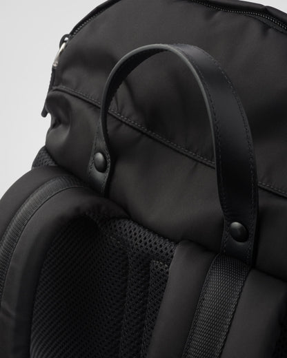 Re-Nylon and Saffiano leather backpack